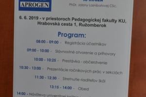 6.6.2019 Malá vedecká konferencia 2019